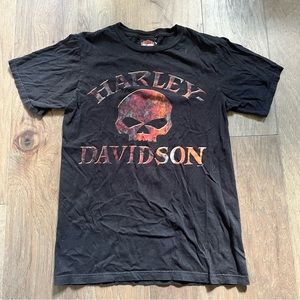 Harley Davidson Skull Tee Short Sleeve T-Shirt North Carolina Dealership Size S